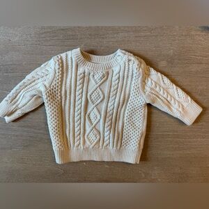 Baby GAP Cable Knit Cream Sweater
